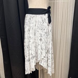 Black and White Printed Women's Skirt
